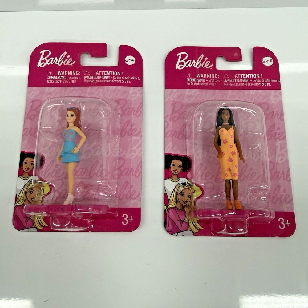 MATTEL MINI 2.5" BARBIE FIGURE LOT OF 2